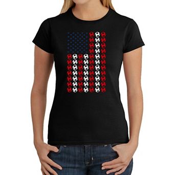 Soccer Flag - Women's Word Art T-Shirt
