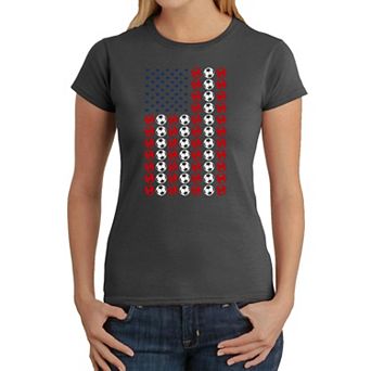 Soccer Flag - Women's Word Art T-Shirt