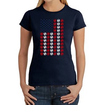 Soccer Flag - Women's Word Art T-Shirt
