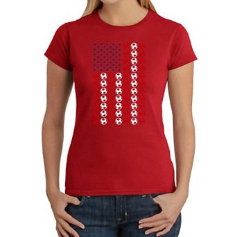 Soccer Flag - Women's Word Art T-Shirt