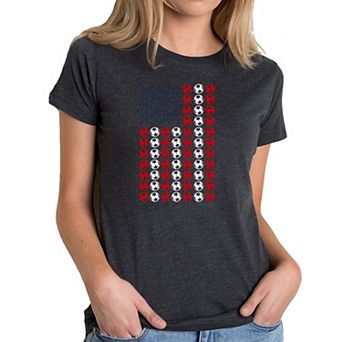 Soccer Flag - Women's Premium Blend Word Art T-Shirt