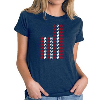 Soccer Flag - Women's Premium Blend Word Art T-Shirt