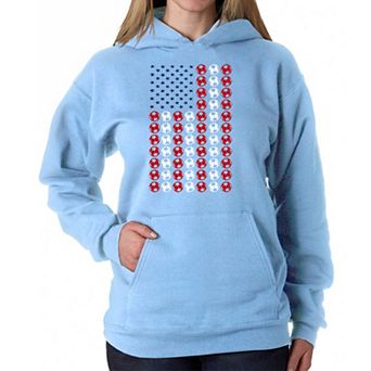 Soccer Flag - Women's Word Art Hooded Sweatshirt