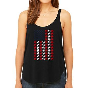 Soccer Flag - Women's Premium Word Art Flowy Tank Top