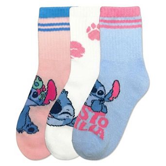 Girls Disney's Lilo & Stitch Icon Stitch 3-Pack Mid-Crew Socks