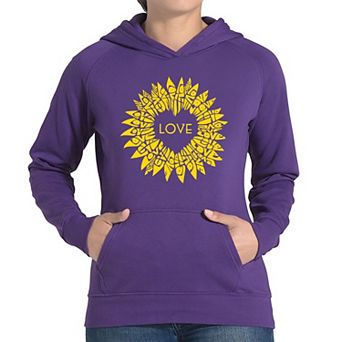 Sunflower Love - Women's Word Art Hooded Sweatshirt