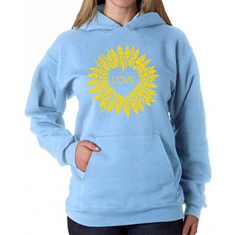 Sunflower Love - Women's Word Art Hooded Sweatshirt
