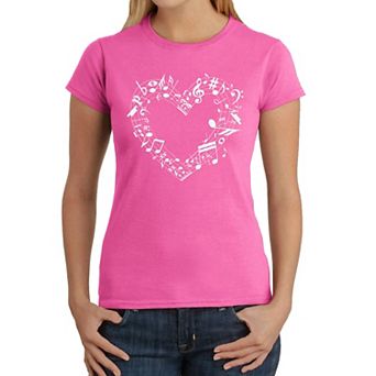 Sheet Music Heart - Women's Word Art T-Shirt
