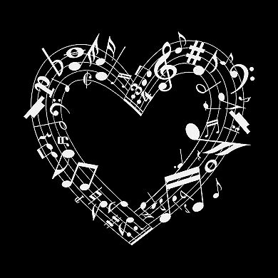 Sheet Music Heart - Women's Word Art Hooded Sweatshirt