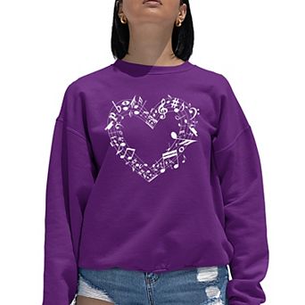 Sheet Music Heart - Women's Word Art Crewneck Sweatshirt
