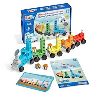 Learning Resources Number Blocks Express Train 68 pc Math Link Cubes Activity Set