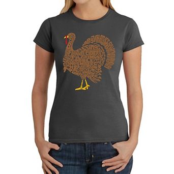Thankgiving Turkey - Women's Word Art T-Shirt