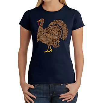 Thankgiving Turkey - Women's Word Art T-Shirt