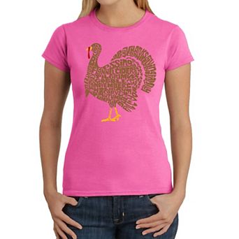 Thankgiving Turkey - Women's Word Art T-Shirt