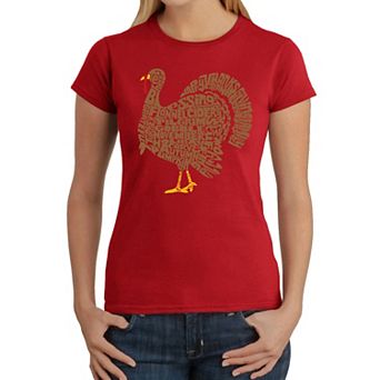 Thankgiving Turkey - Women's Word Art T-Shirt