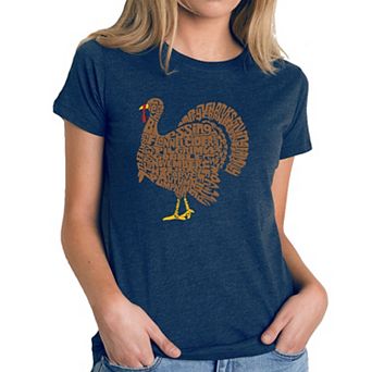 Thankgiving Turkey - Women's Premium Blend Word Art T-Shirt