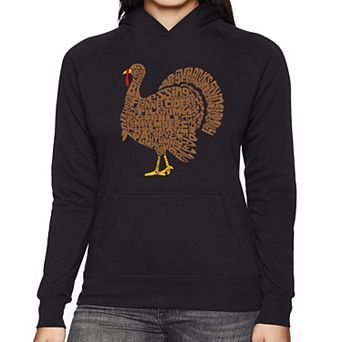 Thankgiving Turkey - Women's Word Art Hooded Sweatshirt