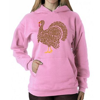 Thankgiving Turkey - Women's Word Art Hooded Sweatshirt