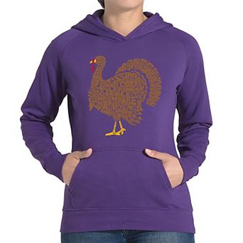 Thankgiving Turkey - Women's Word Art Hooded Sweatshirt