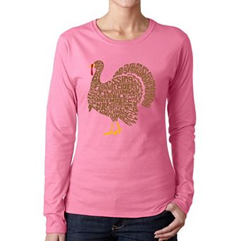 Thankgiving Turkey - Women's Word Art Long Sleeve T-Shirt