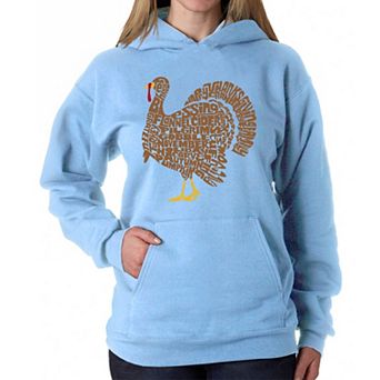Thankgiving Turkey - Women's Word Art Hooded Sweatshirt
