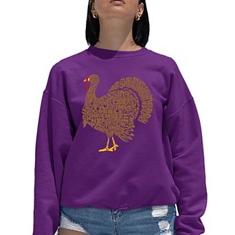 Thankgiving Turkey - Women's Word Art Crewneck Sweatshirt