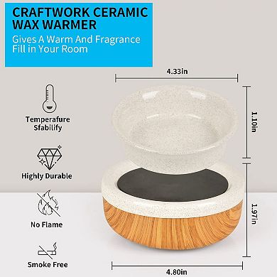 Ceramic Wax Warmer Electric 3-in-1 Scented Melter Burner Home Office Gift