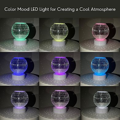 Disco Ball Wax Warmer Rotating Color Changing Night Light Scented Oil Melter Home Decor