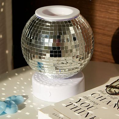 Disco Ball Wax Warmer Rotating Color Changing Night Light Scented Oil Melter Home Decor