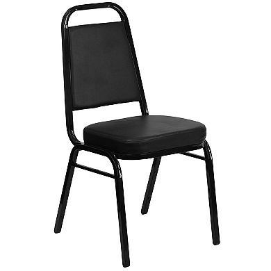 Trapezoidal Stackable Banquet Chair Padded Seat Multipurpose Steel Frame 500lb Capacity