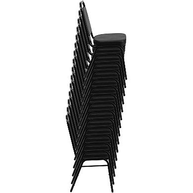 Trapezoidal Stackable Banquet Chair Padded Seat Multipurpose Steel Frame 500lb Capacity