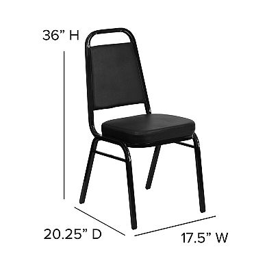 Trapezoidal Stackable Banquet Chair Padded Seat Multipurpose Steel Frame 500lb Capacity
