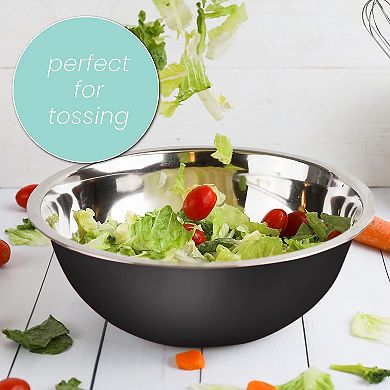 5-Piece Stainless Steel Mixing Bowl Set Meal Prep Food Storage Nesting Dishwasher Safe