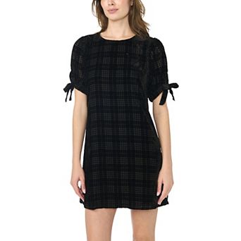 Women's MSK Puff Sleeve Shift Dress with Bows