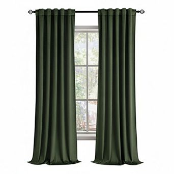 Luxury Blackout Curtains Thermal Insulated Super Soft Rod Pocket Tab Drapes for Bedroom Living Room