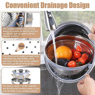 Stainless Steel Mixing Bowl Set with Colander Graters Lids Nesting Dishwasher Safe