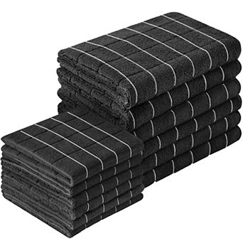 Microfiber Kitchen Towels Dishcloths Set 12 Pack Lint Free Absorbent Fast Drying Thick Durable