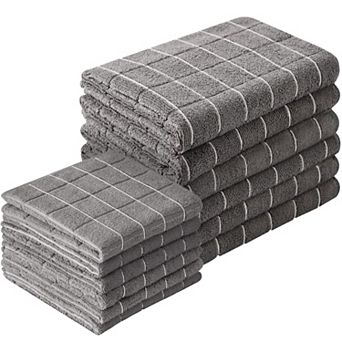 Microfiber Kitchen Towels Dishcloths Set 12 Pack Lint Free Absorbent Fast Drying Thick Durable