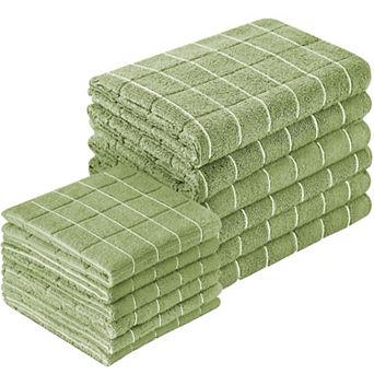Microfiber Kitchen Towels Dishcloths Set 12 Pack Lint Free Absorbent Fast Drying Thick Durable