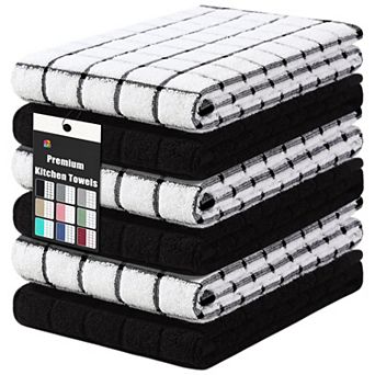 Cotton Kitchen Towels Ring Spun 390 GSM Super Absorbent Terry Soft Tea Towels Multi Purpose