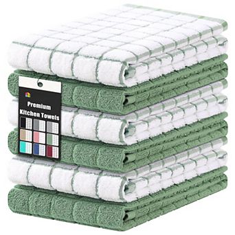 Cotton Kitchen Towels Ring Spun 390 GSM Super Absorbent Terry Soft Tea Towels Multi Purpose