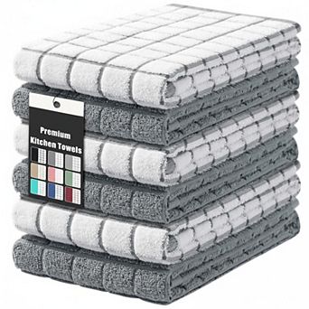 Cotton Kitchen Towels Ring Spun 390 GSM Super Absorbent Terry Soft Tea Towels Multi Purpose