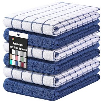 Cotton Kitchen Towels Ring Spun 390 GSM Super Absorbent Terry Soft Tea Towels Multi Purpose