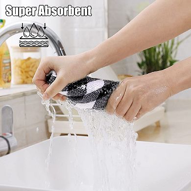 Cotton Waffle Weave Kitchen Towels Dishcloths Set Absorbent Soft Bulk 8 Pack