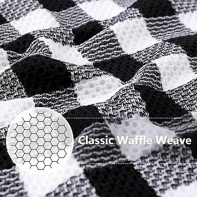 Cotton Waffle Weave Kitchen Towels Dishcloths Set Absorbent Soft Bulk 8 Pack