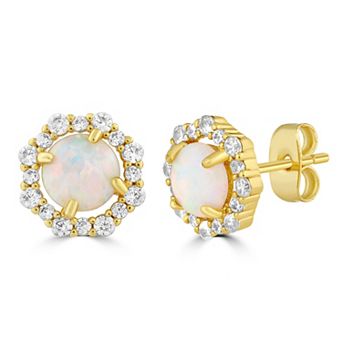 Sienna Vale Cubic Zirconia Round Halo Stud Earrings
