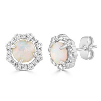 Sienna Vale Cubic Zirconia Round Halo Stud Earrings