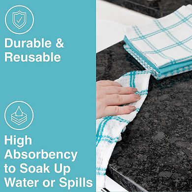 Waffle Dish Cloths Highly Absorbent Soft Cotton 8-Pack Kitchen Cleaning Drying