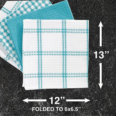 Waffle Dish Cloths Highly Absorbent Soft Cotton 8-Pack Kitchen Cleaning Drying