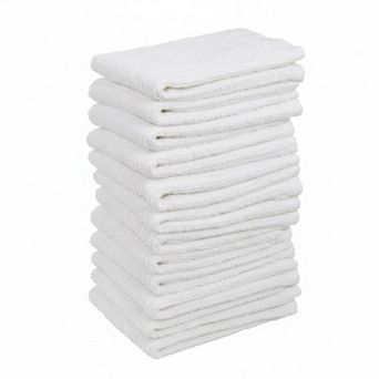Set of 12 Cotton Bar Mop Dish Cloths Machine Washable Absorbent All Purpose Cleaning Towels